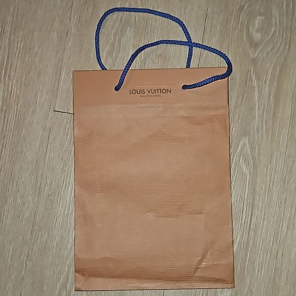 Louis Vuitton Paper Reusable Shopping Bag Brown 12X9X3.5 - Picture 2 of 4
